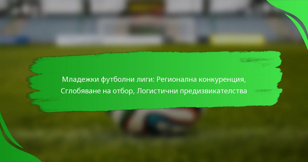 Младежки футболни лиги: Регионална конкуренция, Сглобяване на отбор, Логистични предизвикателства